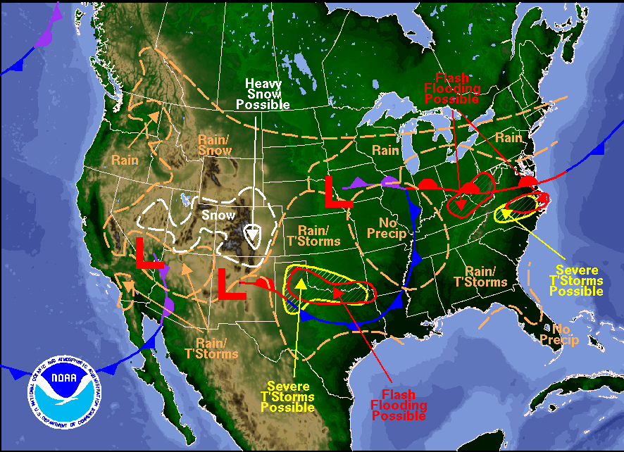 Map With Weather Inn Class How to Read a Weather Map - Kidsville News